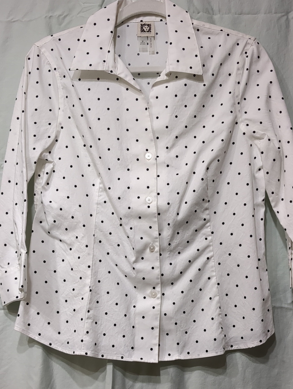 Anne Klein 3/4 Sleeve Button Down Med